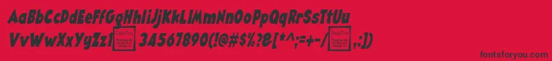 AngellaNarrowItalicDemo Font – Black Fonts on Red Background