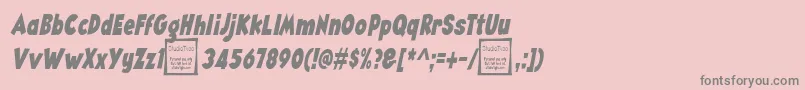 AngellaNarrowItalicDemo Font – Gray Fonts on Pink Background