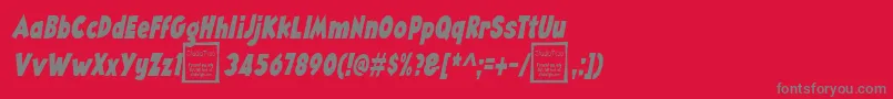 AngellaNarrowItalicDemo Font – Gray Fonts on Red Background