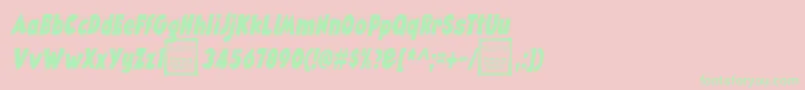 AngellaNarrowItalicDemo Font – Green Fonts on Pink Background