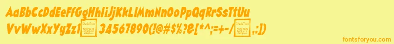 AngellaNarrowItalicDemo Font – Orange Fonts on Yellow Background