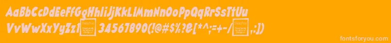 AngellaNarrowItalicDemo Font – Pink Fonts on Orange Background