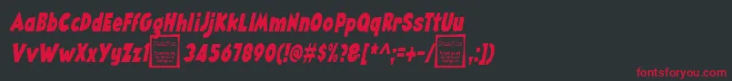 AngellaNarrowItalicDemo Font – Red Fonts on Black Background