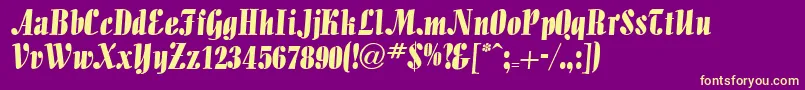 Alto Font – Yellow Fonts on Purple Background