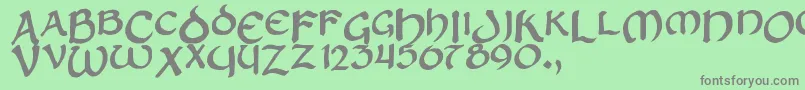 Zilluncial-Schriftart – Graue Schriften auf grünem Hintergrund