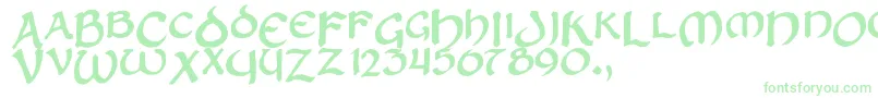 Zilluncial Font – Green Fonts on White Background