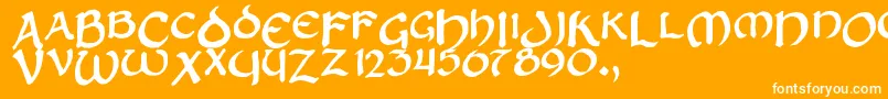 Zilluncial Font – White Fonts on Orange Background