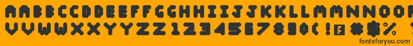 Blobify Font – Black Fonts on Orange Background