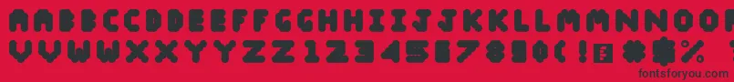 Blobify Font – Black Fonts on Red Background