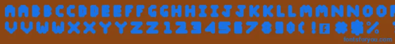 Blobify Font – Blue Fonts on Brown Background