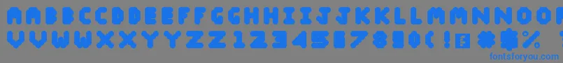Blobify Font – Blue Fonts on Gray Background
