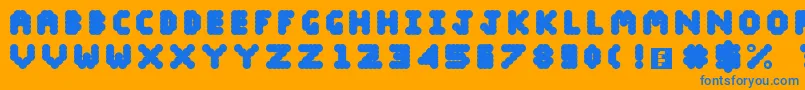 Blobify Font – Blue Fonts on Orange Background