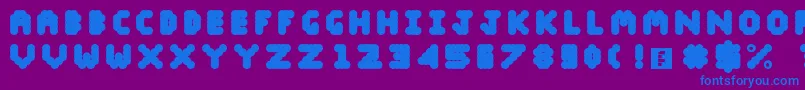 Blobify Font – Blue Fonts on Purple Background