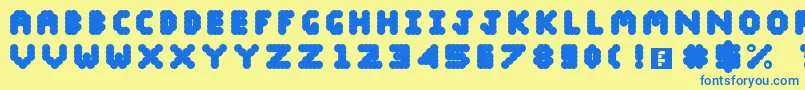 Blobify Font – Blue Fonts on Yellow Background