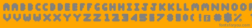 Fonte Blobify – fontes cinzas em um fundo laranja