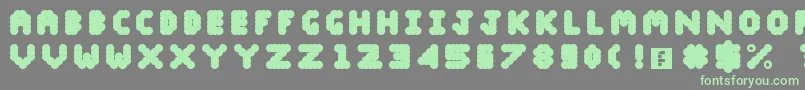 Blobify Font – Green Fonts on Gray Background