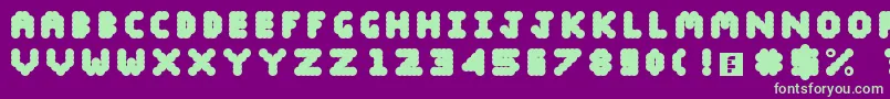 Blobify Font – Green Fonts on Purple Background