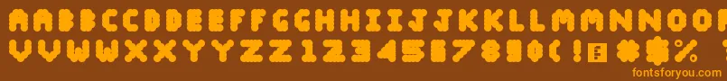 Blobify Font – Orange Fonts on Brown Background