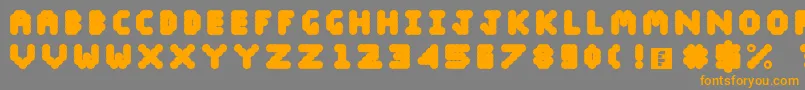 Blobify Font – Orange Fonts on Gray Background