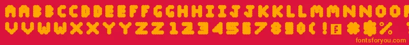 Blobify Font – Orange Fonts on Red Background