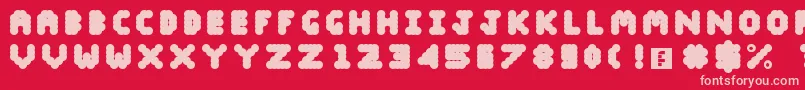 Blobify Font – Pink Fonts on Red Background