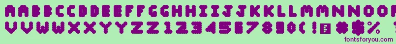 Blobify Font – Purple Fonts on Green Background