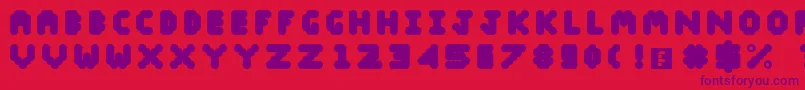 Blobify Font – Purple Fonts on Red Background