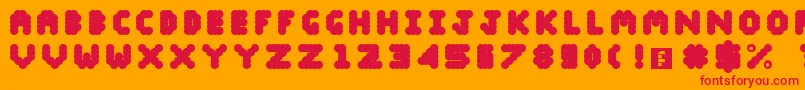 Blobify Font – Red Fonts on Orange Background