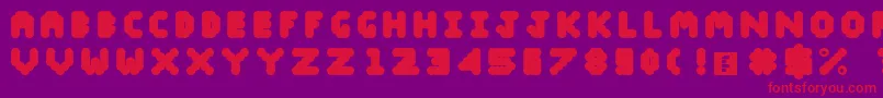 Blobify Font – Red Fonts on Purple Background