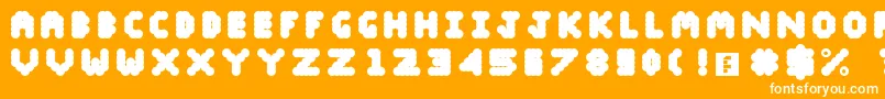 Blobify Font – White Fonts on Orange Background