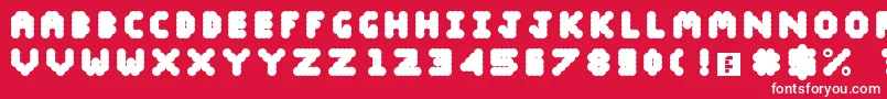 Blobify Font – White Fonts on Red Background