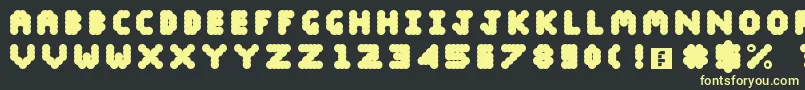 Blobify Font – Yellow Fonts on Black Background