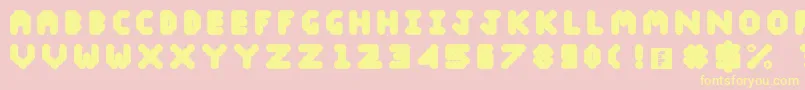 Blobify Font – Yellow Fonts on Pink Background