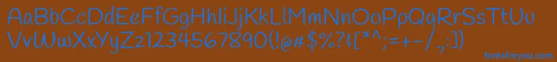Шрифт HandleeRegular – синие шрифты на коричневом фоне