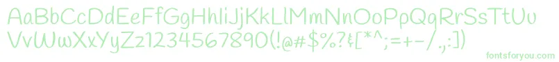 HandleeRegular Font – Green Fonts on White Background