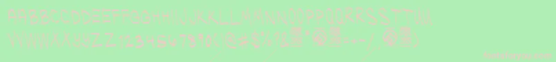 UglykidsThin Font – Pink Fonts on Green Background