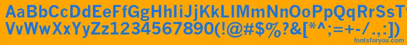 Nwgthcb Font – Blue Fonts on Orange Background