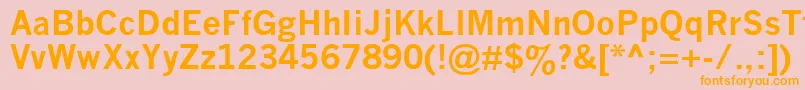 Nwgthcb Font – Orange Fonts on Pink Background