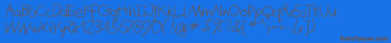 Quicktypes Font – Brown Fonts on Blue Background