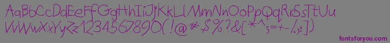 Quicktypes Font – Purple Fonts on Gray Background