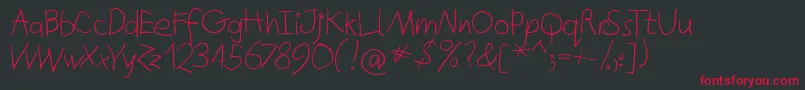 Quicktypes Font – Red Fonts on Black Background
