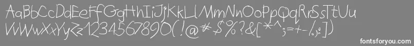 Quicktypes Font – White Fonts on Gray Background