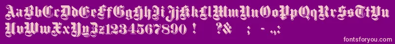 Dampfplatzsh Font – Pink Fonts on Purple Background