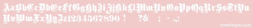 Dampfplatzsh Font – White Fonts on Pink Background