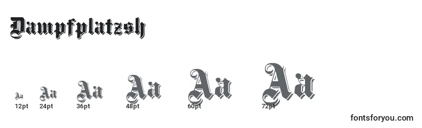 Dampfplatzsh Font Sizes