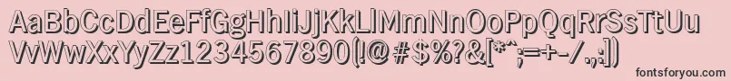 HamburgshadowRegular Font – Black Fonts on Pink Background