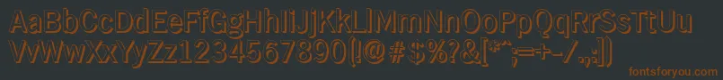 HamburgshadowRegular Font – Brown Fonts on Black Background