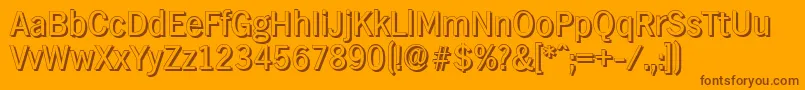 HamburgshadowRegular Font – Brown Fonts on Orange Background