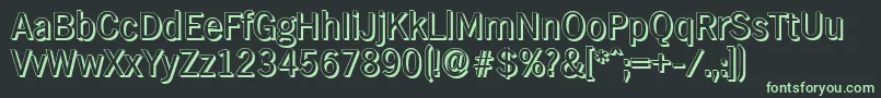 HamburgshadowRegular Font – Green Fonts on Black Background