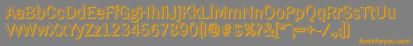 HamburgshadowRegular Font – Orange Fonts on Gray Background